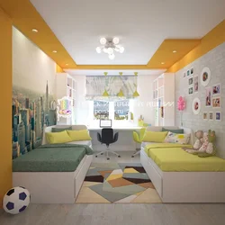 Children's bedroom design for two children