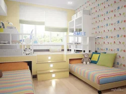 Children's bedroom design for two children