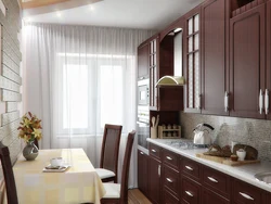 Design of 8 meter kitchen with refrigerator