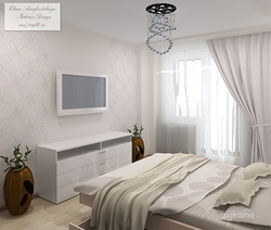 Дизайн спальни белый гарнитур