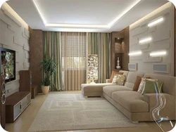 Design of a cozy living room in an apartment photo