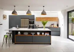 Kitchen design with island photo