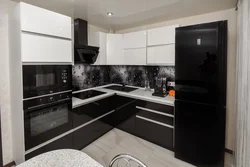 Black Appliances In The Kitchen Interior Photo