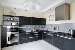 Black Appliances In The Kitchen Interior Photo