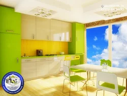 Kitchen Green Yellow Interior