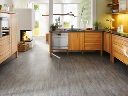 Kitchen flooring design photo