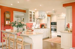 Персиковая кухня дизайн фото
