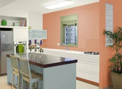 Peach Kitchen Design Photo