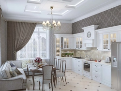 Kitchen design in a house 20 m