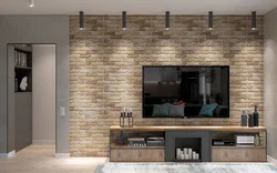 Photo of living rooms brick wall