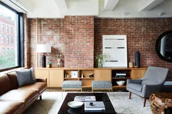 Photo of living rooms brick wall