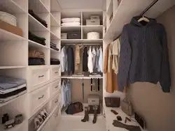 Photo of a small dressing room in a one-room apartment