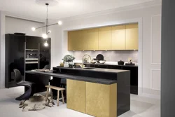 Kitchens with gold facades photo