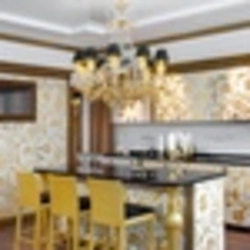 Kitchens With Gold Facades Photo