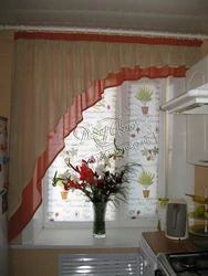 One curtain in the kitchen photo