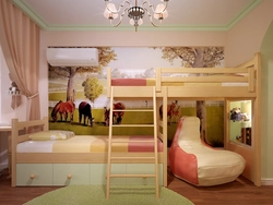 Uşaq Yataq Otağının Dekorasiyası Foto
