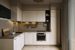 Examples of a 9 sq m kitchen photo in a panel house