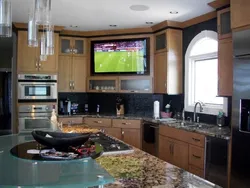 TV Design In The Kitchen Photo