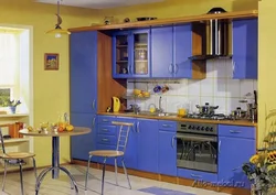 Blue kitchen design combination