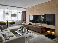 Interior Design Of Kitchen Living Room In Modern