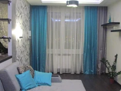 Combined Curtains For The Living Room In A Modern Style Photo
