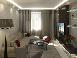 Living room design in an ordinary apartment