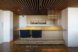 Kitchen Ceiling With Slats Photo
