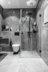 Bathrooms in gray tones real photos