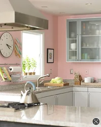 Розовый Цвет С Каким Цветом Сочетается В Интерьере Кухни Фото