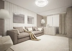 Design project of a bedroom living room in an apartment