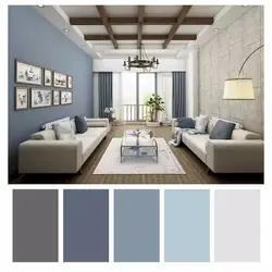Combination with gray in the living room interior