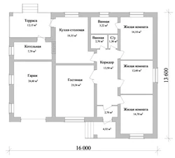 Project Of One-Story Houses With 2 Bedrooms Photo