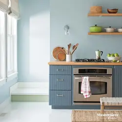 Photo Of Renovation Of Painted Walls In The Kitchen