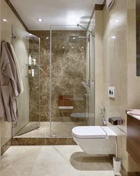 Современный дизайн ванной с душевой и туалетом фото
