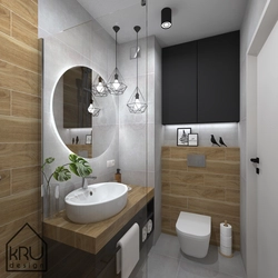 Modern bathroom design with shower and toilet photo