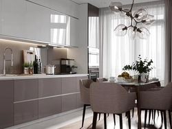 Beige Kitchens In The Interior Photo In A Modern Style