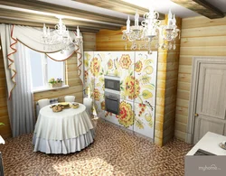 Photo of kitchen interior Russian style