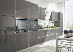 Gray Kitchen Interior In Modern Style