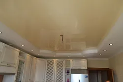 Потолок из гипсокартона на кухне фото в своем доме