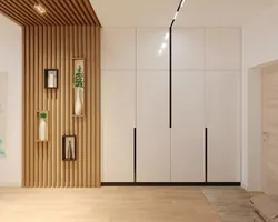 Hallway with decorative slats photo