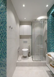 Design bathroom with toilet and shower