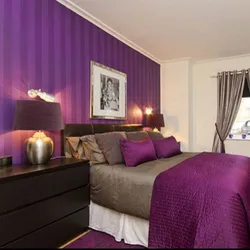 Bedroom Design In Purple Tone Photo