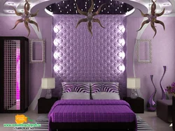 Bedroom design in purple tone photo