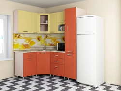 Design of kitchen sets photo in modern style for small kitchens