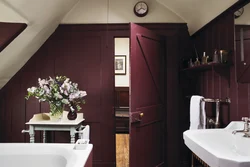Bath design burgundy color