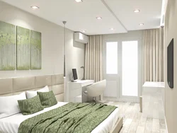 Photo of a bedroom in a modern style green