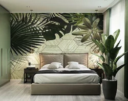 Photo of a bedroom in a modern style green
