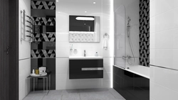Bathroom Wall Design Black White