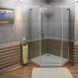 Ванна бөлмесінің интерьеріндегі душ кабиналары фото