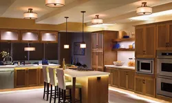Дизайн кухни светильники на потолок